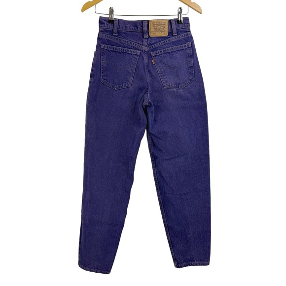 VTG LEVI'S 560 Student‎ Jeans Purple ORANGE TAB WOMEN 27x30 100% COTTON USA 90s